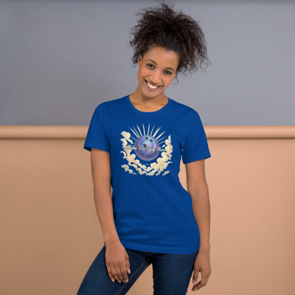 Take 'er Easy, Man - Cosmic Bowling Unisex t-shirt - Image 4